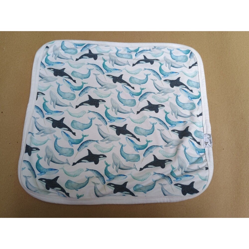 Copper Pearl Three-Layer Security Blanket - Kai Whales Baby Blankie